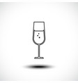 champagne glass line icon vector image vector image