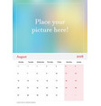clean calendar template vector image