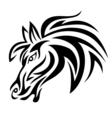 horse face vector image