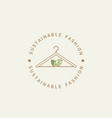 sustainable fashion logoeco friendly production vector image