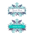 blue floral logo vector image