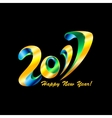 new year 2017 celebration background with confetti vector image