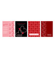 valentines day romantic set pattern vector image