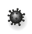 coronavirus 2019-ncov corona virus 3d icon black vector image vector image