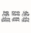 easter lettering quotes set vector image