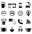 gas station icons fuel isolated vector image