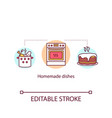 homemade dishes concept icon vector image vector image