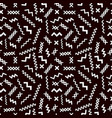 memphis style seamless pattern on black vector image vector image