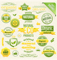 organic food eco bio labels and elements vector image