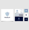 security shield logo premium vector image vector image