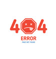 404 error page not found design template vector image