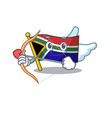 cupid flag south africa on a character vector image