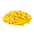 hill of pasta macaroni traditional italian food vector image vector image