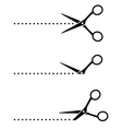 cutting scissors and points vector image vector image