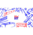 diy background hardware shop concept glue wood vector image vector image