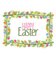 easter frame with branches vector image vector image