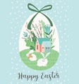 happy easter template for card poster vector image