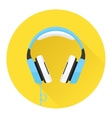 headphones flat icon vector image vector image