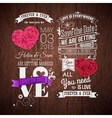 wooden background typography design and decorative vector image vector image