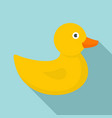 bath duck icon flat style vector image
