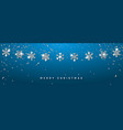 christmas or new year silver snowflake decoration vector image vector image