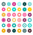 colorful cogs - gears cog gear icons set isolated vector image