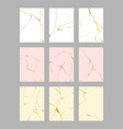 japanese kintsugi cracks art vector image vector image