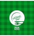 patrick day party holiday menu design background vector image
