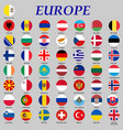 round flags europe vector image