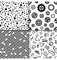 simple abstract black seamless pattern set vector image vector image