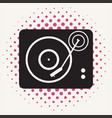 black vinyl and record player disc flat concept vector image
