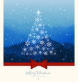christmas greeting card in simple style on winter vector image