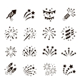 firework icon set vector image vector image