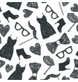 hand drawn doodle seamless pattern black vector image vector image