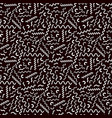 memphis style seamless pattern on black vector image vector image