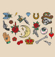 tattoos vintage set vector image vector image