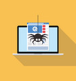 web crawler crawling website data server vector image