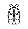 ballet shoes line icon concept sign outline vector image