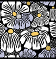 abstract monochrome style floral seamless pattern vector image vector image