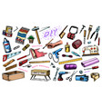 diy icons hardware shop concept glue wood vector image vector image