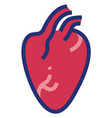 human heart icon cardiology symbol anatomy sign vector image