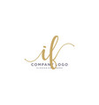 if initial handwriting logo design vector image