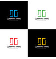 letter dg logo icon flat vector image