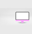 modern computer monitor with blank screen 3d vector image