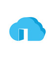 open cloud 3d logo vector image vector image