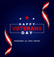 veteran day design background for greeting moment vector image