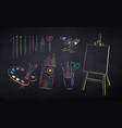 set art students supplie vector image