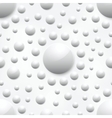 abstract background with white glossy spheres vector image vector image