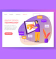 graphic design creative art studio web banner vector image