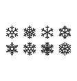 icon set snowflake variety image vector image vector image